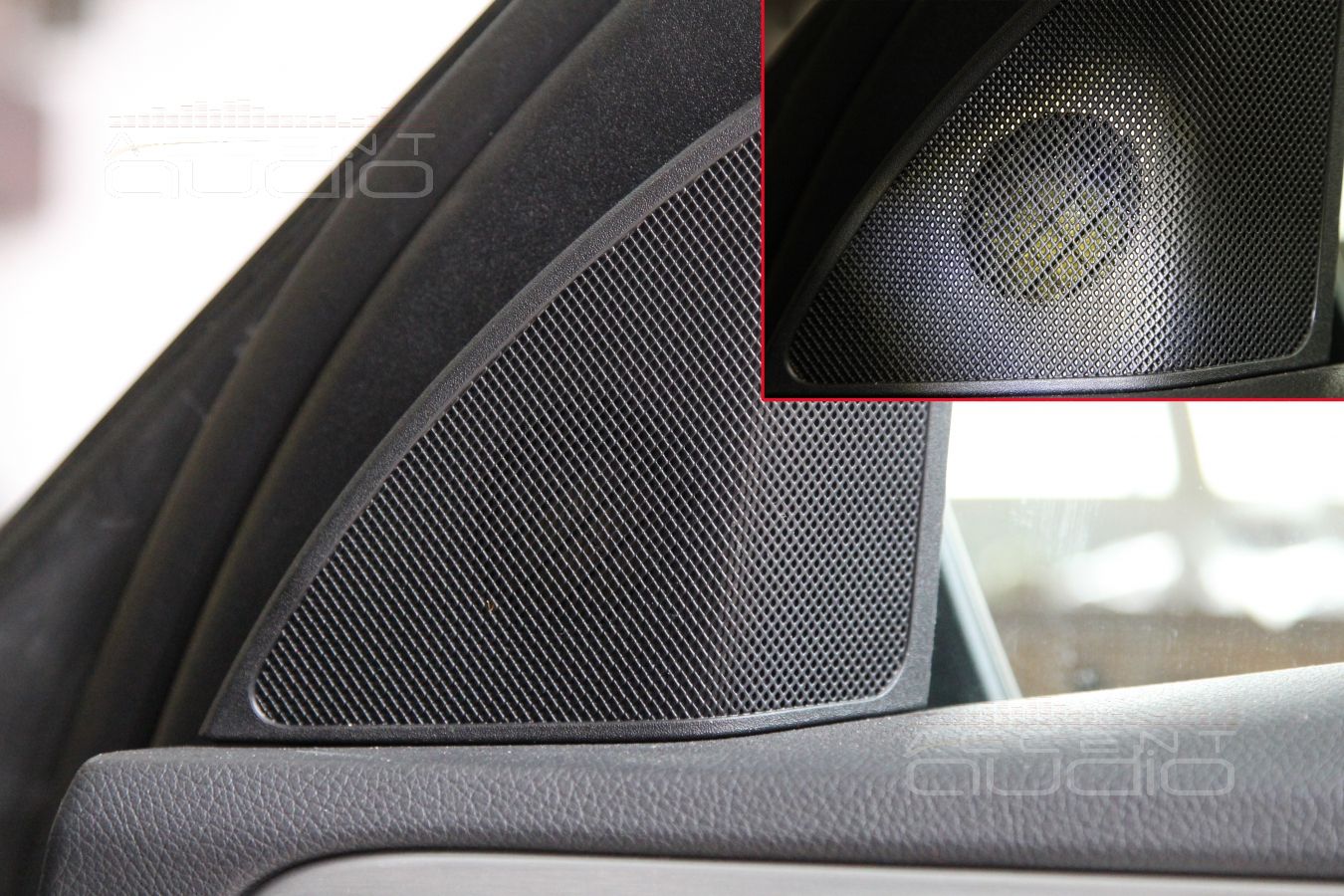 Модернизация штатной аудиосистемы в Mercedes-Benz ML W205:установка среднечастотных и высокочастотных динамиков