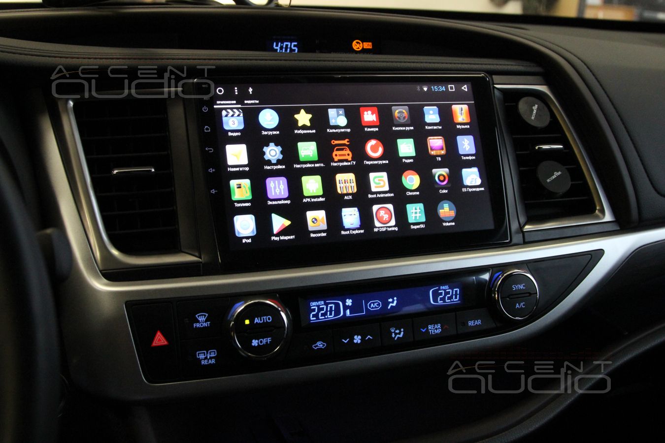Установка новой магнитолы Toyota Highlander Redpower 31184 R IPS DSP ANDROID 7
