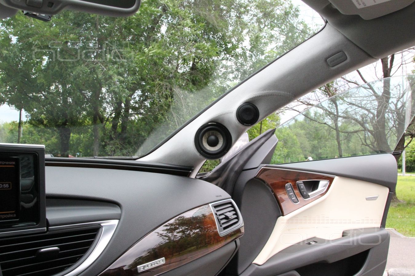 Установка трехкомпонентной акустики в Audi A7