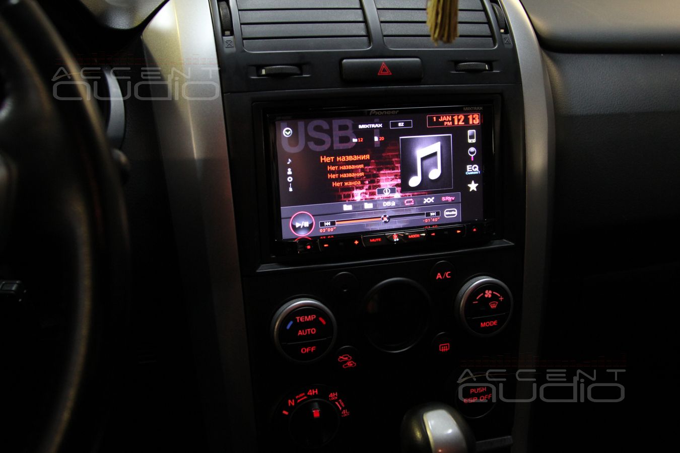 Магнитола Pioneer AVH-X8500BT в Suzuki Grand Vitara