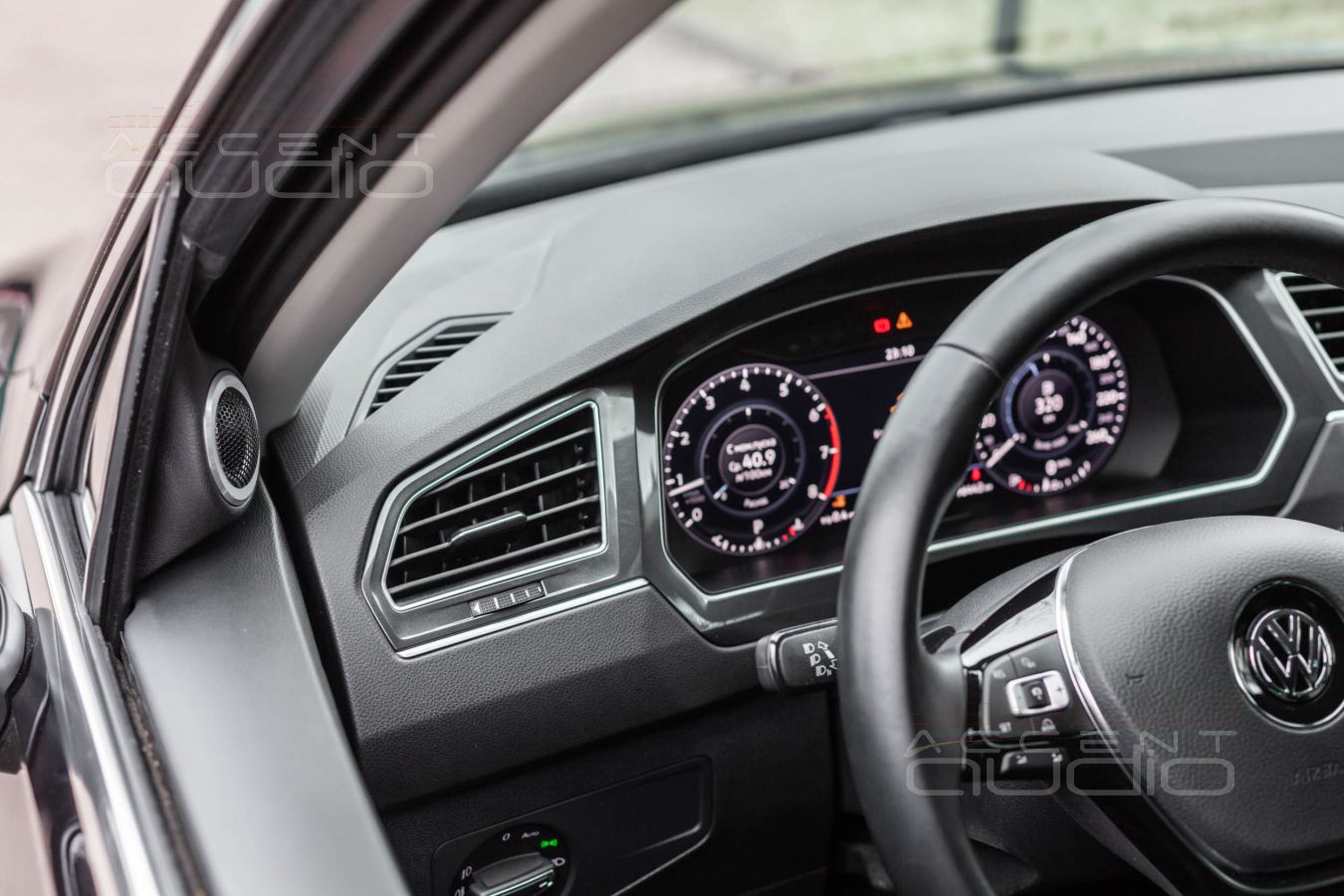 Подиумы под твитеры для Tiguan 2 почти штатно: 3D печать и установка твитеров E.O.S