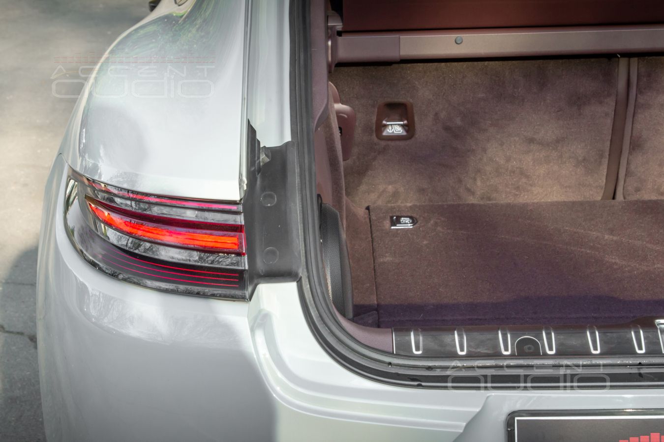 Стильный, адский, трясущий – сабвуфер-стелс JLAudio TW3 для Porsche Panamera