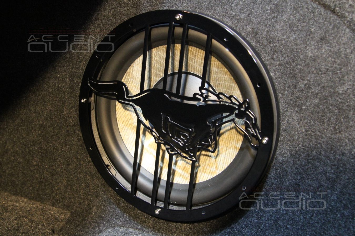 Сабвуфер стелс в Ford Mustang