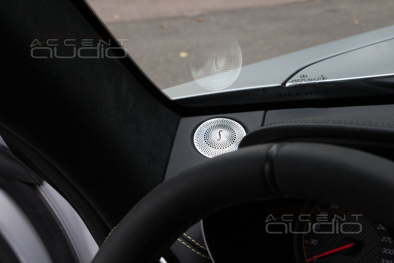 Установка новых твитеров Eton в штатные места Mercedes-Benz GT