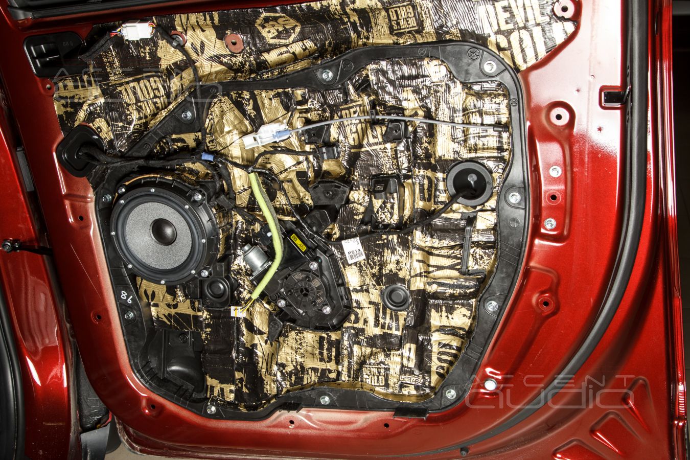 Аудиоподготовка дверей и установка новых динамиков Brax и Challenger в Kia Carnival