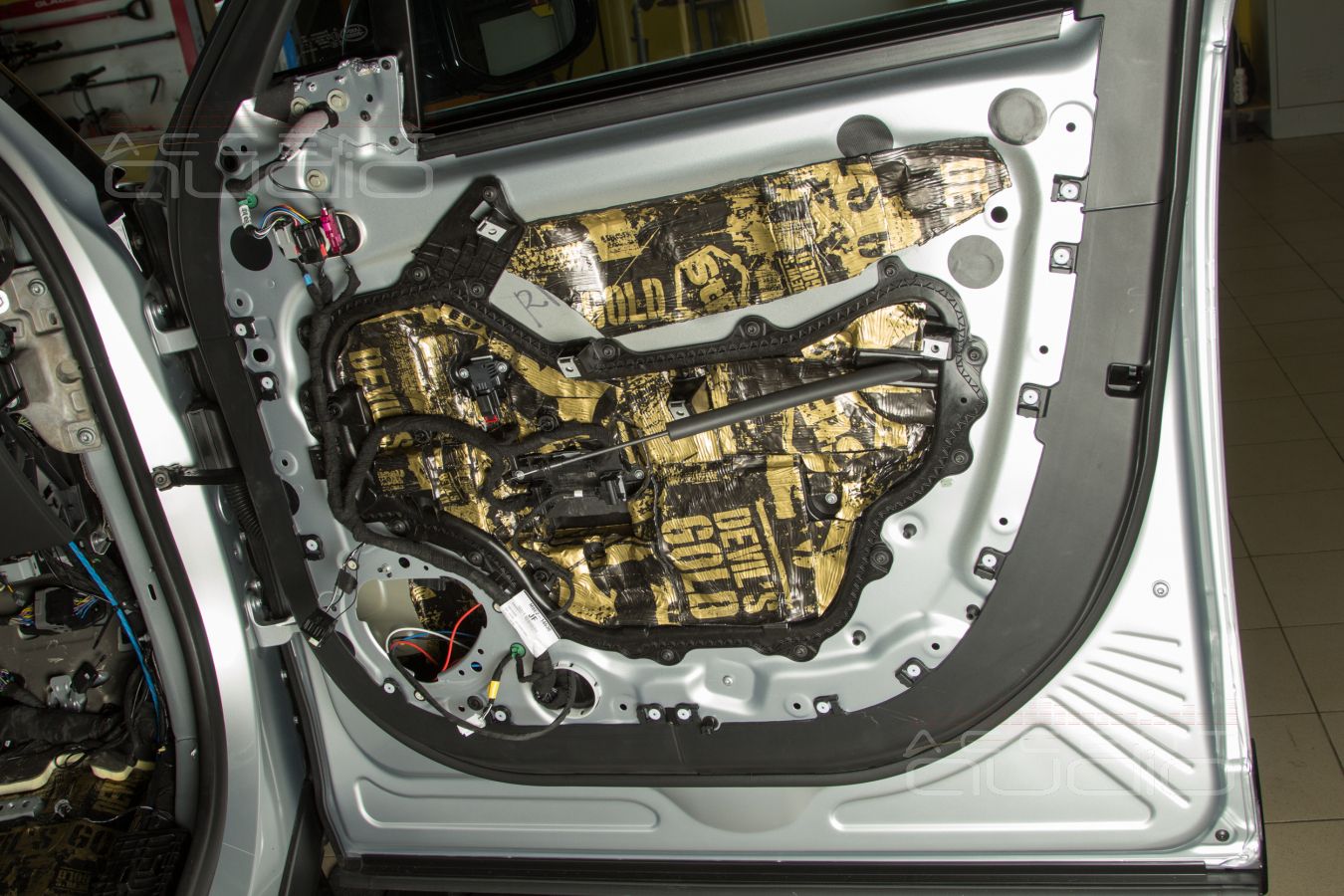 Аудиофильский мидбас Brax GL6 в дверях Range Rover 2024 штатно = домашняя плотность