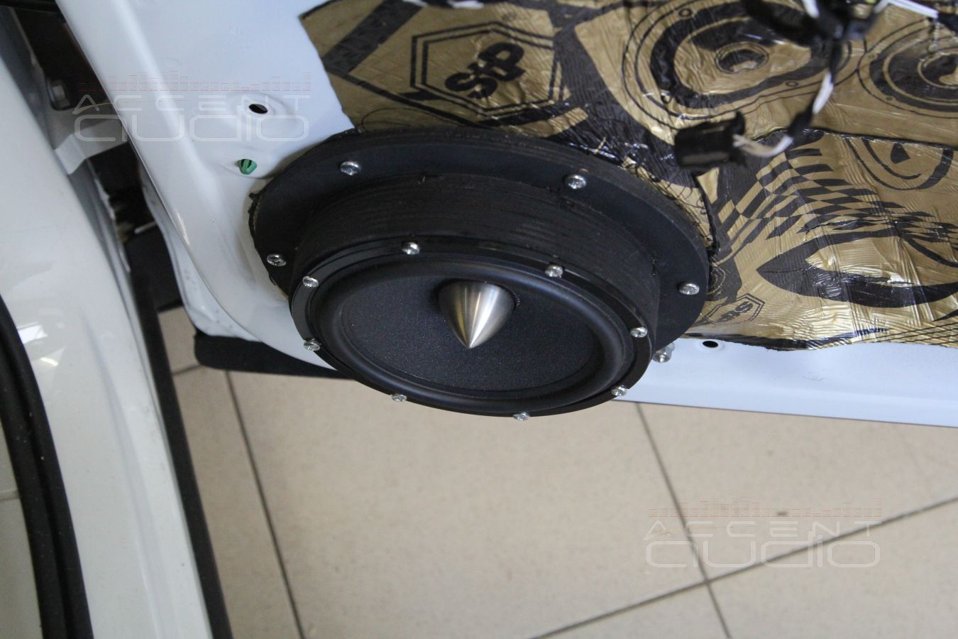 Аудиоподготовка дверей и установка мидбасовых излучателей Brax Matrix 6.1PP