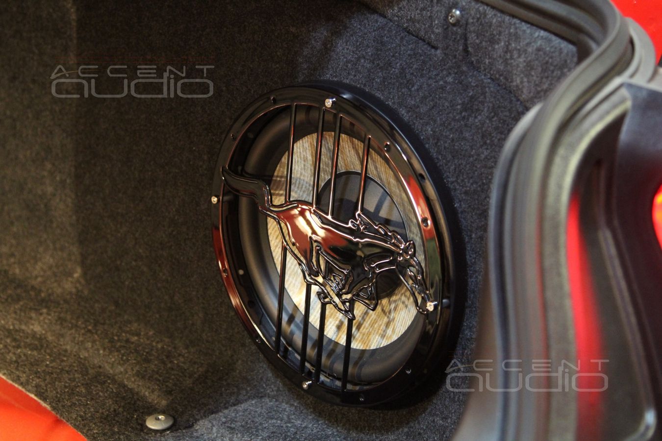 Сабвуфер стелс в Ford Mustang