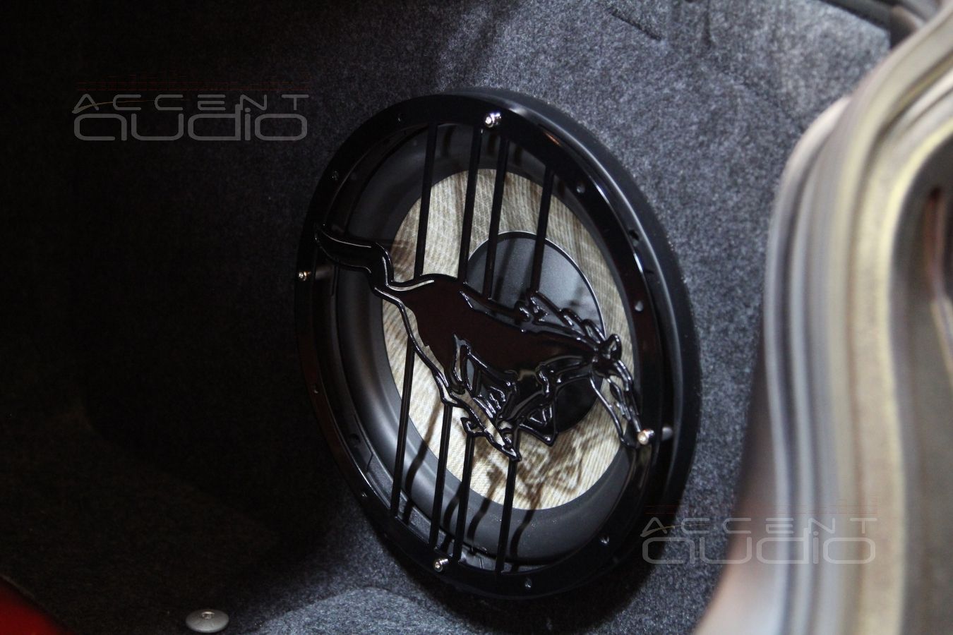 Сабвуфер стелс в Ford Mustang