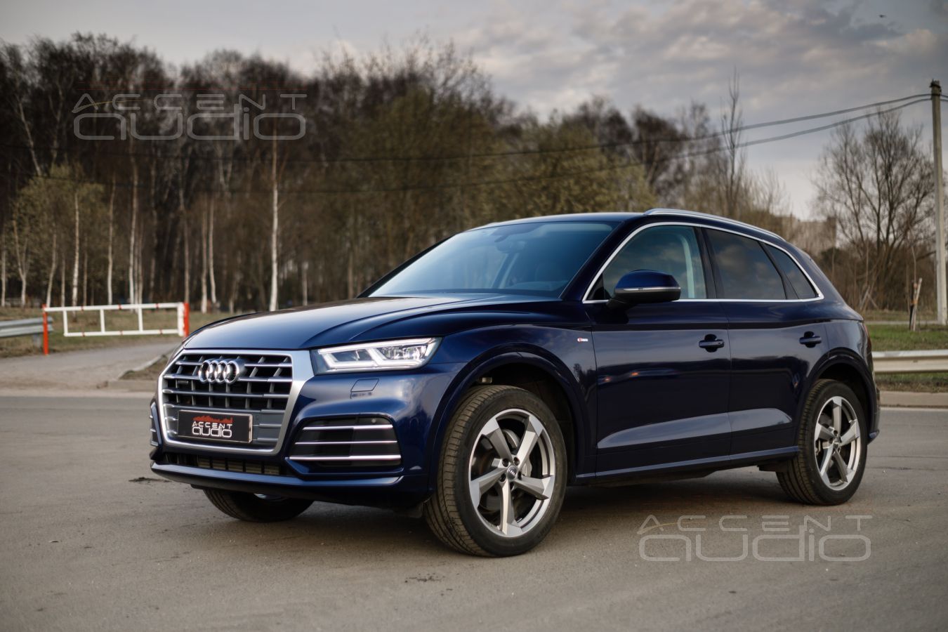 Комплект из двух подиумов для установки 165 мм мидбасовых излучателей в Audi Q5 2017-2020.