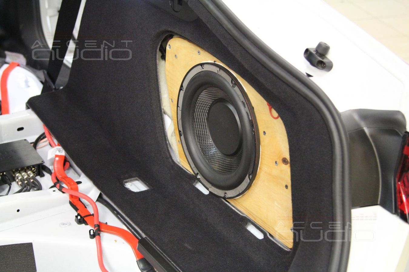 Деревянный стелс в Audi