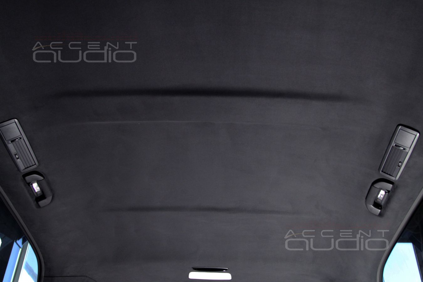 Перетяжка потолка в черную альканатру