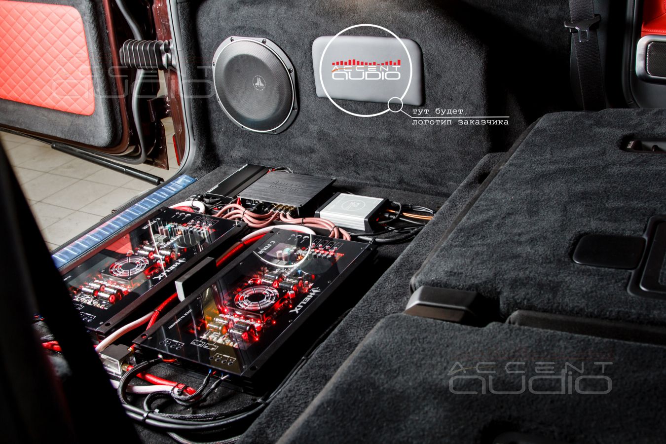 Установка Усилителей Helix, аудиопроцессора Helix и адаптера шины Most в Gelandewagen