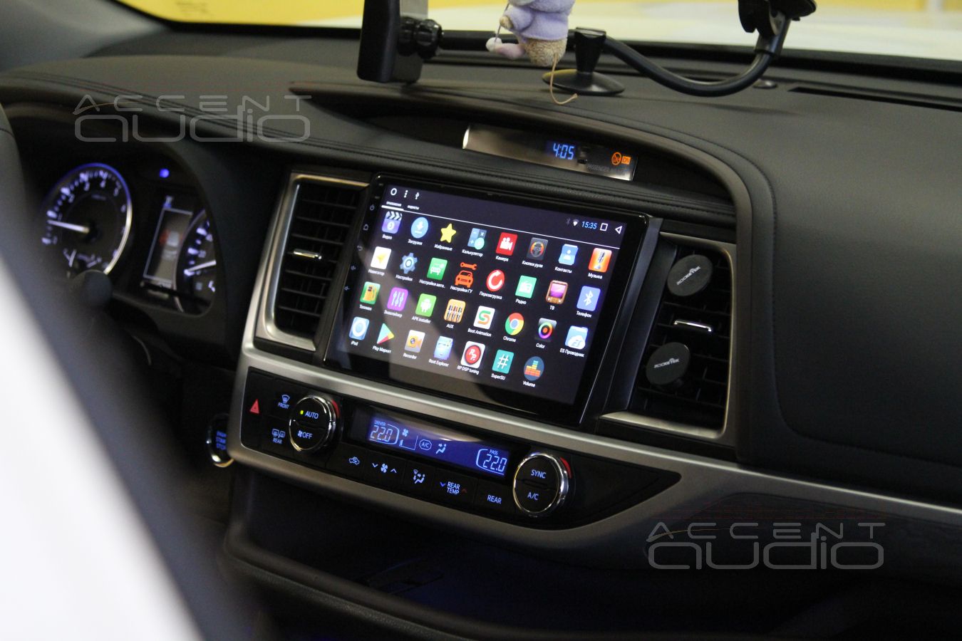 Установка новой магнитолы Toyota Highlander Redpower 31184 R IPS DSP ANDROID 7