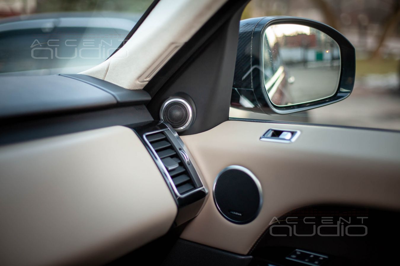 Твитеры Helix C1T в заводских местах Range Rover Sport