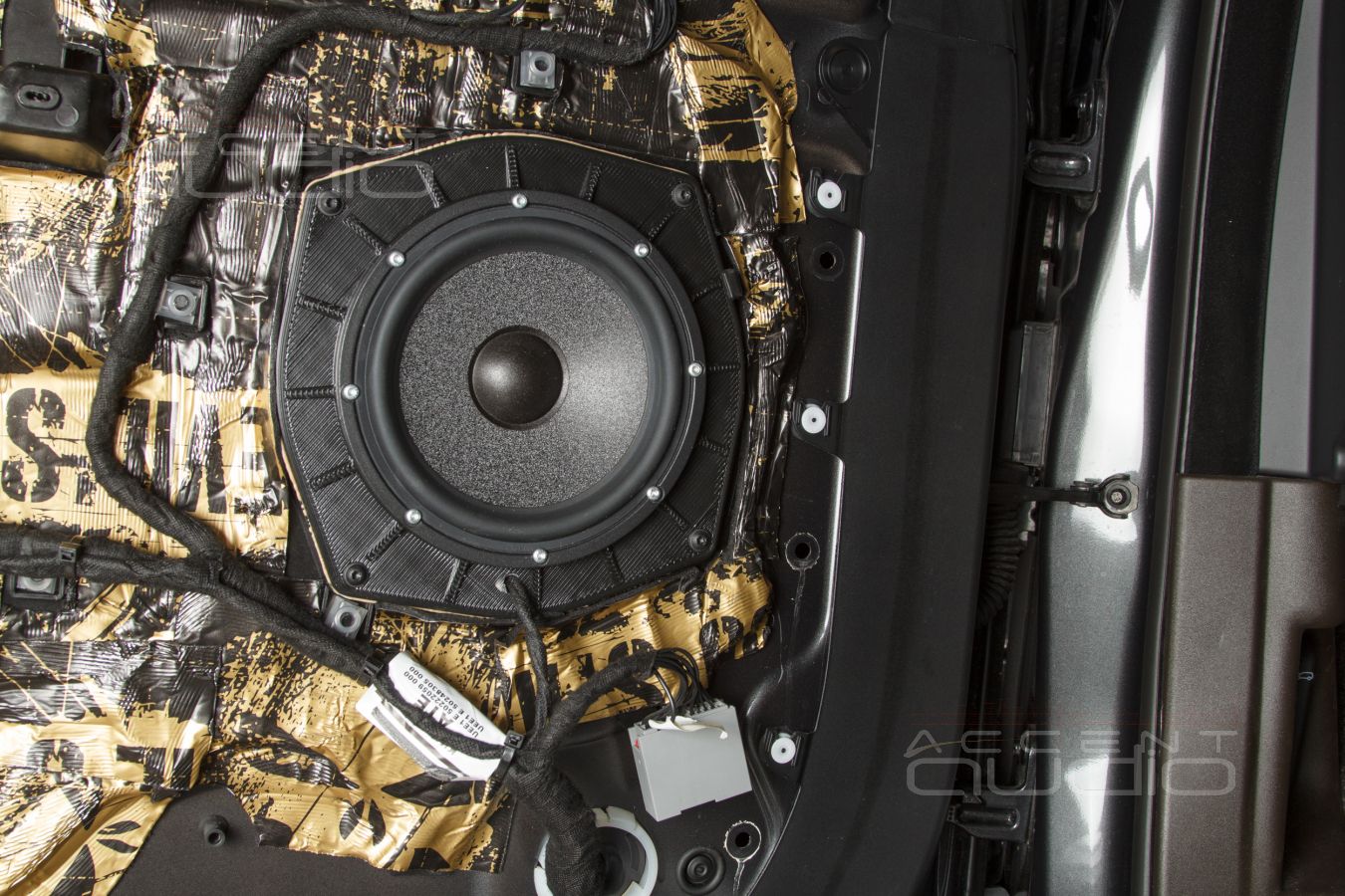 Аудиоподготовка дверей, установка мидбасовых динамиков Brax и SOAudio в Range Rover