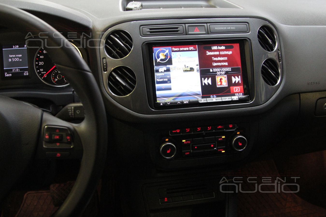 Alpine INE-W982R и Volkswagen Tiguan