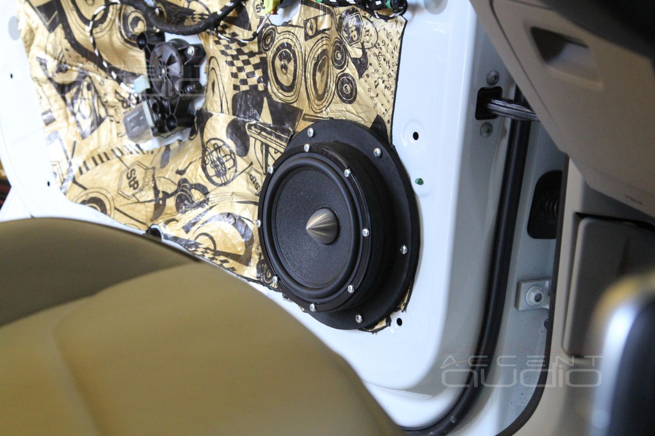 Аудиоподготовка дверей и установка мидбасовых излучателей Brax Matrix 6.1PP