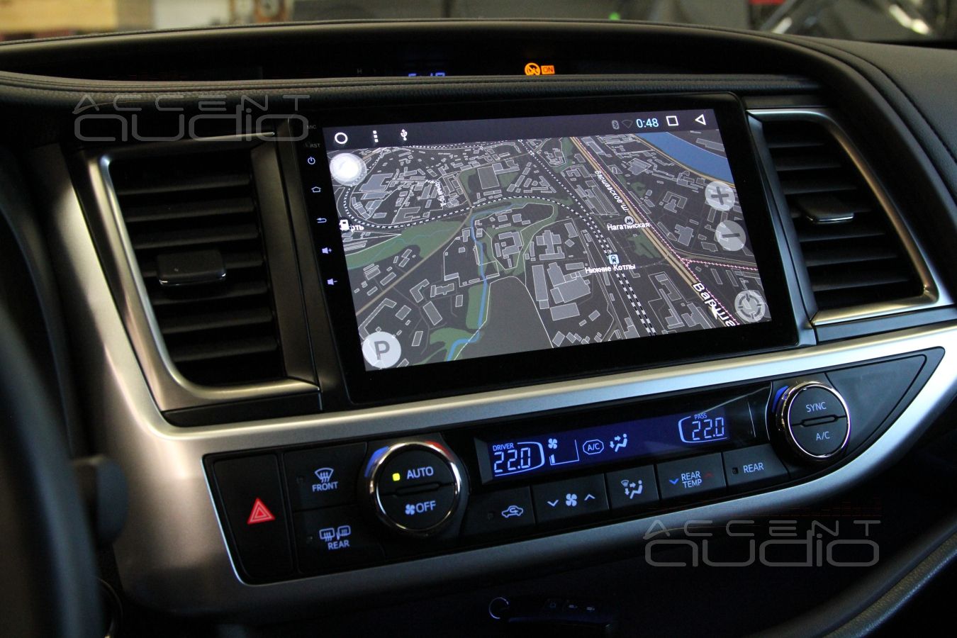 Новая магнитола в Toyota Highlander