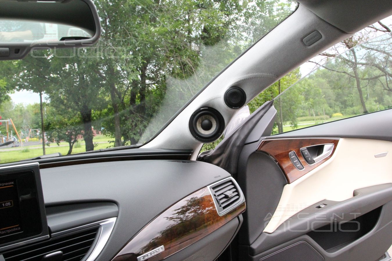 Установка трехкомпонентной акустики в Audi A7