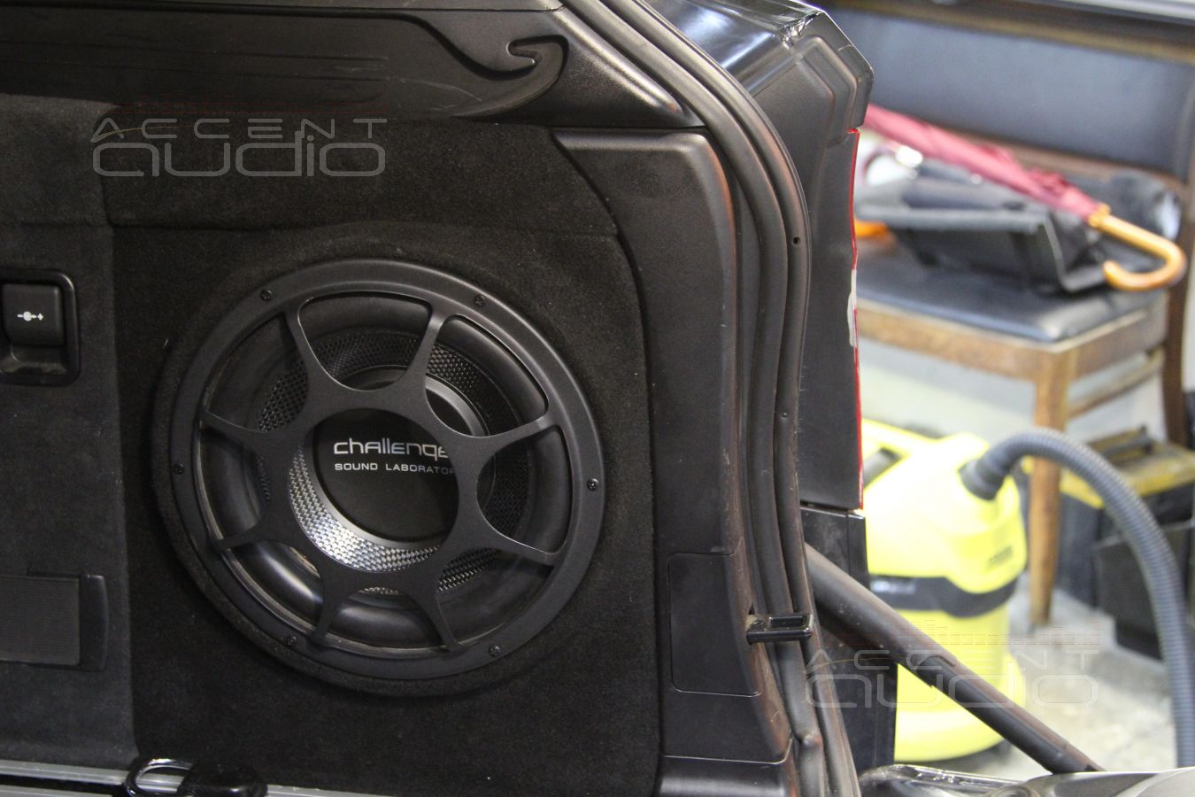 Сабвуфер стелс в BMW X5