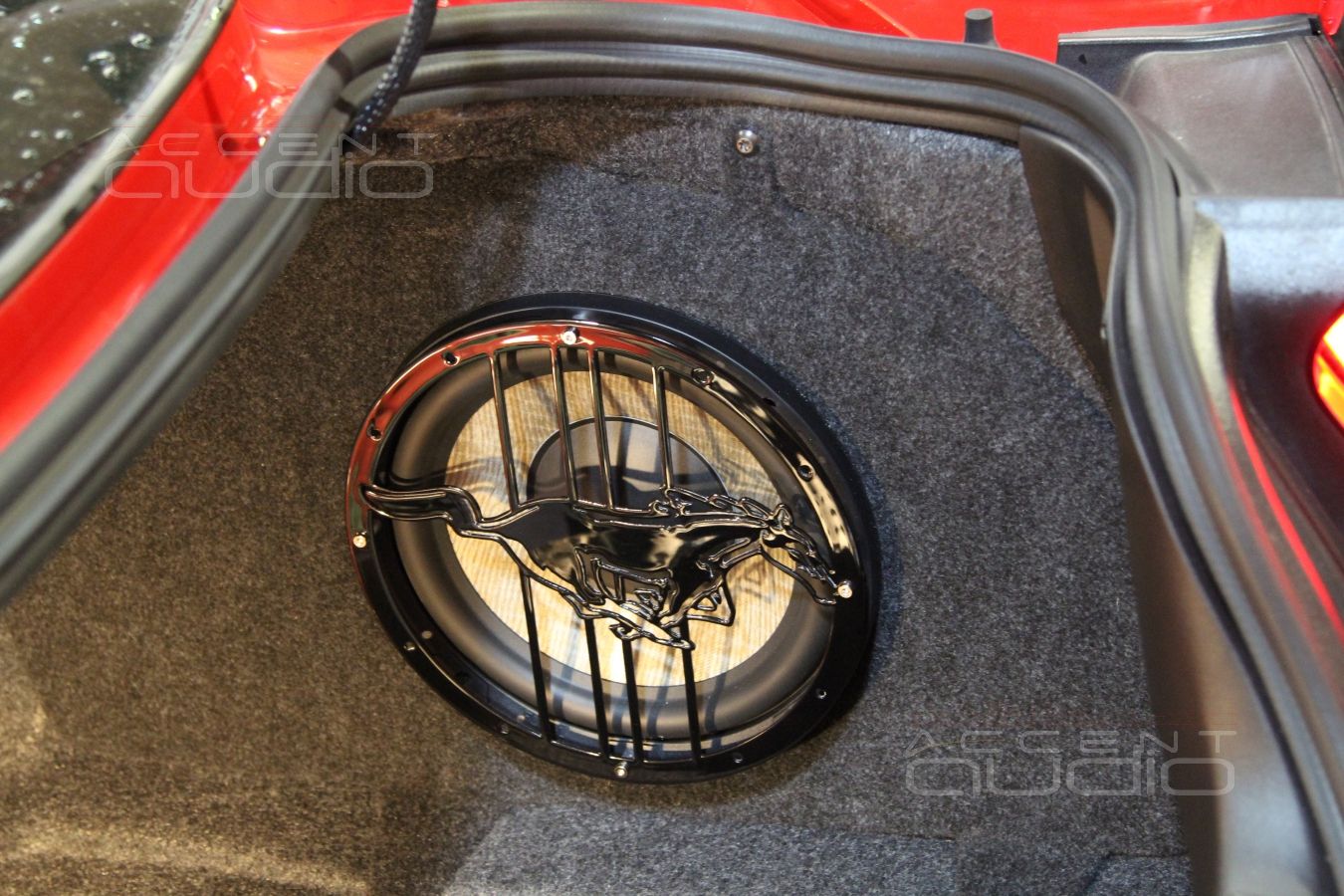 Сабвуфер стелс в Ford Mustang