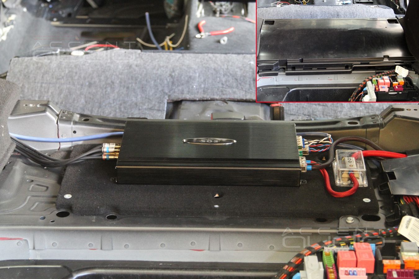 Модернизация штатной аудиосистемы в Mercedes-Benz ML W205:установка усилителей