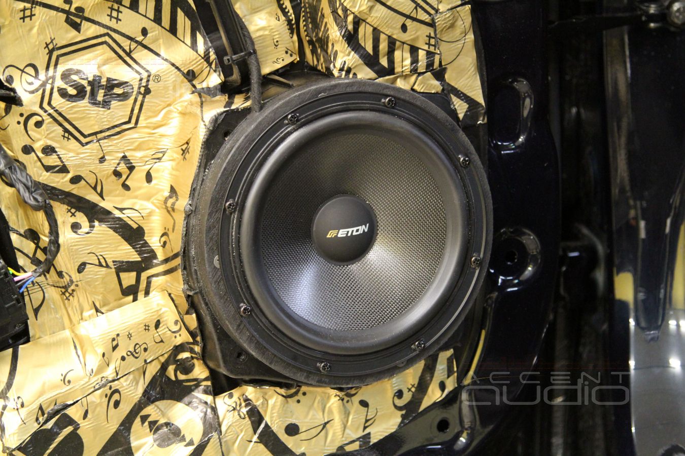 Установка мидбасовых излучателей Eton RSR 160 в двери Kia Optima