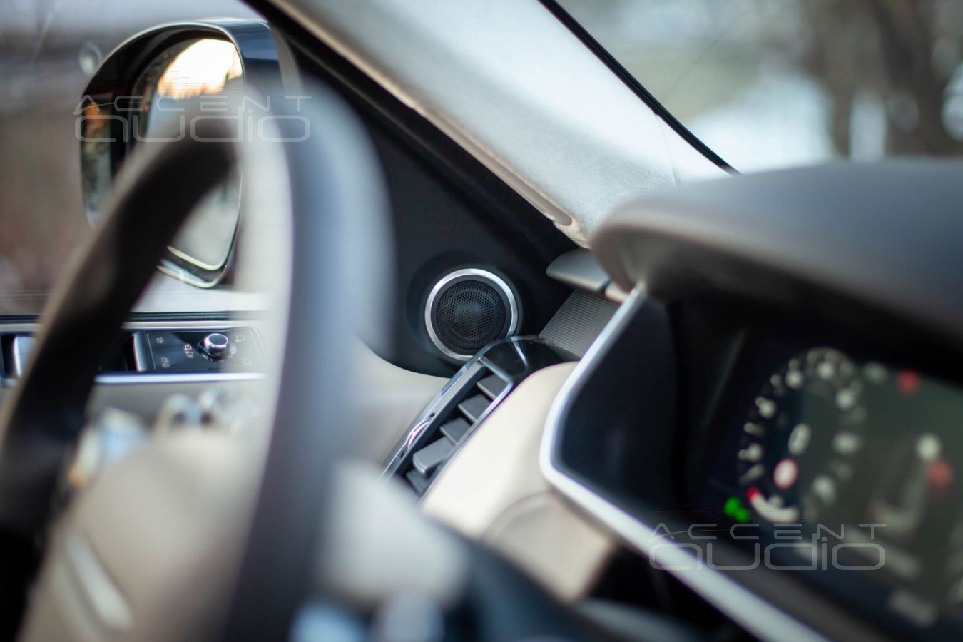 Твитеры Helix C1T в заводских местах Range Rover Sport