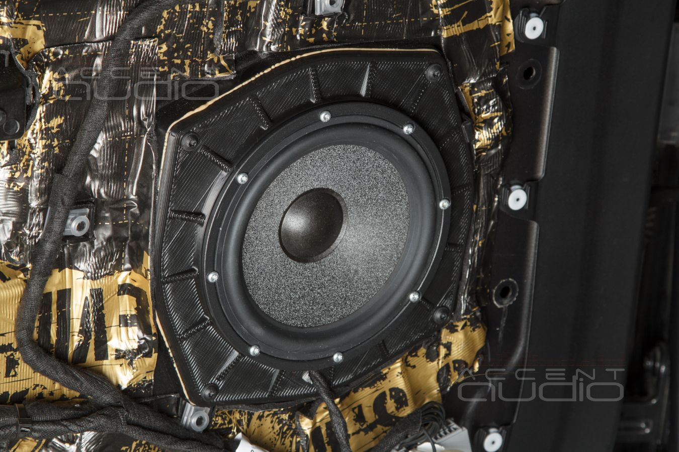 Аудиоподготовка дверей, установка мидбасовых динамиков Brax и SOAudio в Range Rover