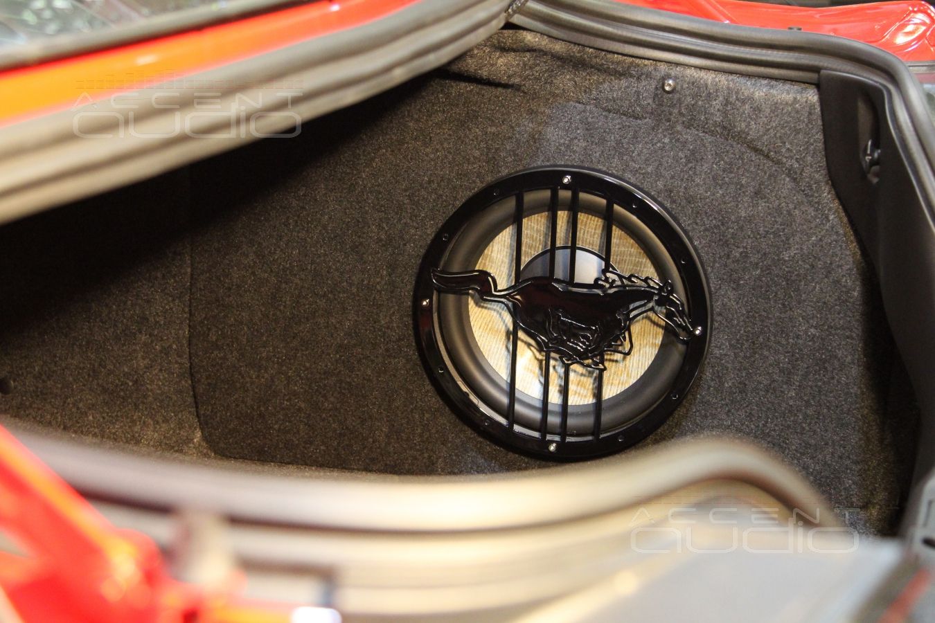 Сабвуфер стелс в Ford Mustang