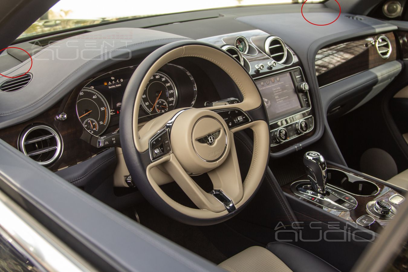 Сложная установка лучших среднечастотных динамиков Brax ML3 в штатные места Bentayga