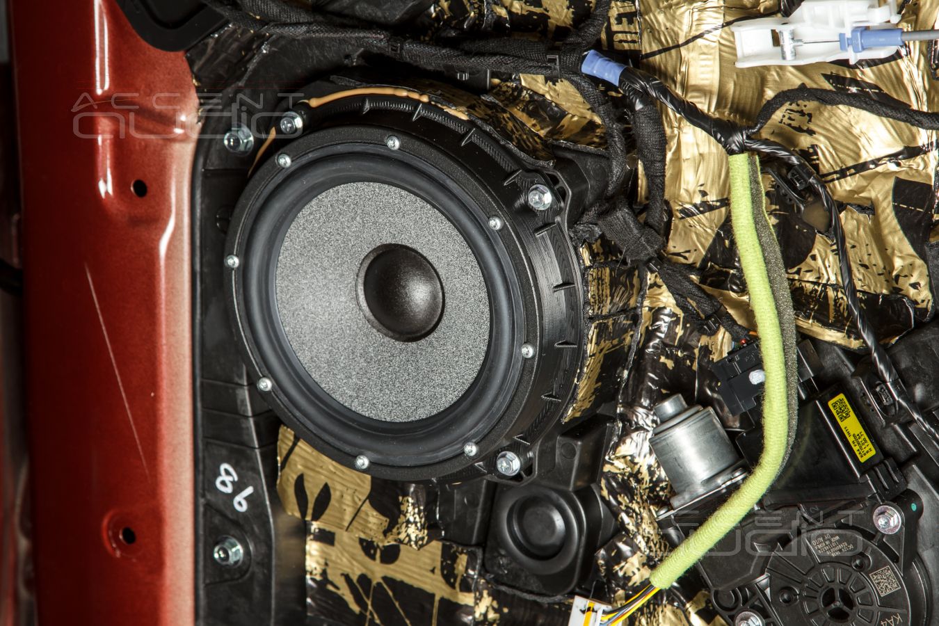 Аудиоподготовка дверей и установка новых динамиков Brax и Challenger в Kia Carnival