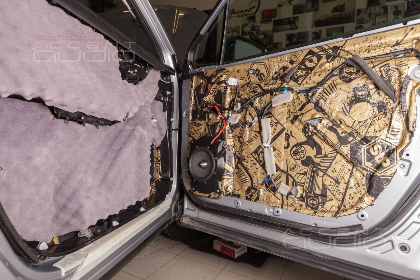 Аудиоподготовка дверей и установка мидбасов Brax ML6P