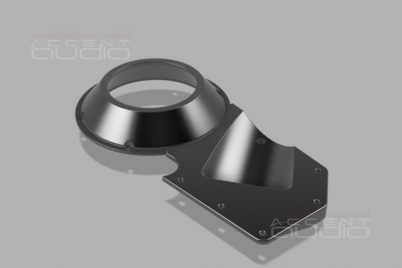 Комплект из двух подиумов для установки 165 мм мидбасовых излучателей в Audi Q8 2018-2024.