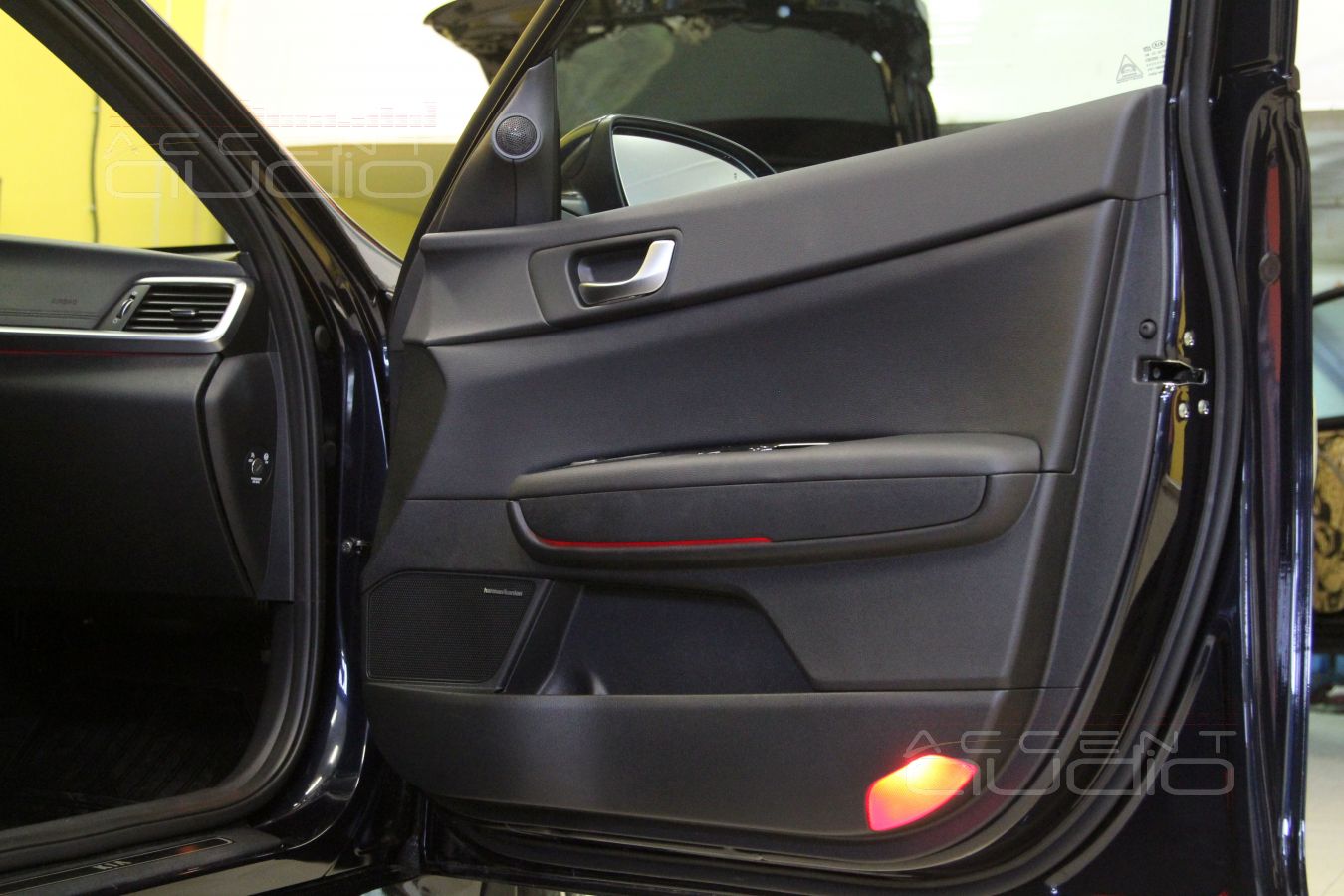 Установка мидбасовых излучателей Eton RSR 160 в двери Kia Optima