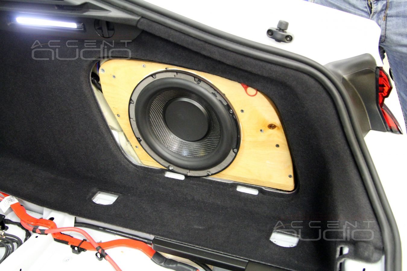 Деревянный стелс в Audi