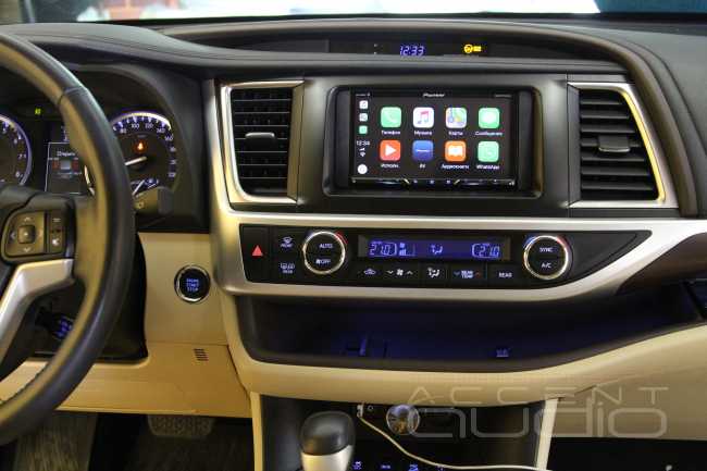 Новая аудиосистема Toyota Highlander на базе Pioneer AVH-Z5000BT